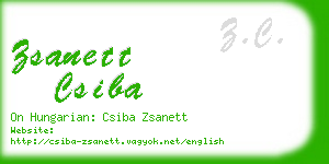 zsanett csiba business card